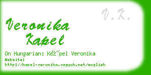 veronika kapel business card